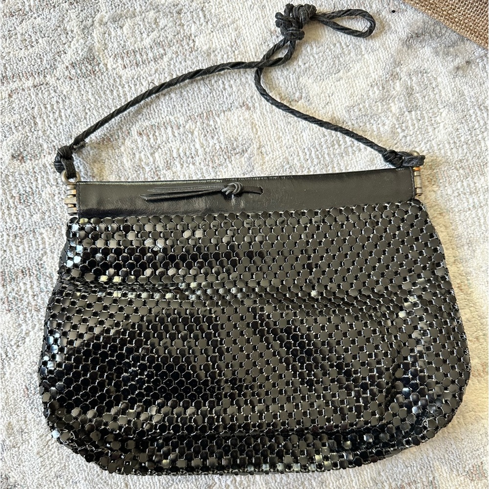 Vintage whiting and davis metal bag